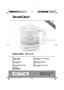 Bruksanvisning SilverCrest SZP 25 B1 Citruspress