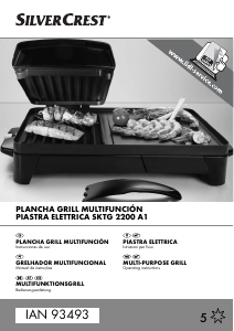 Manual SilverCrest SKTG 2200 A1 Grelhador de mesa