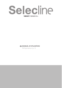 Mode d’emploi Selecline GN263A+ Réfrigérateur combiné