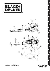 Bruksanvisning Black and Decker GW2500 Løvblåser