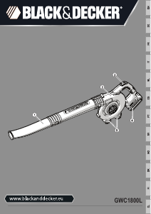 Manuale Black and Decker GWC1800L Soffiatore