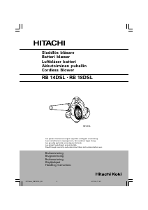 Bruksanvisning Hitachi RB 14DSL Løvblåser