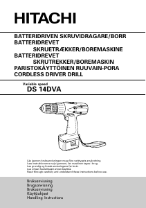 Bruksanvisning Hitachi DS 14DVA Borrskruvdragare