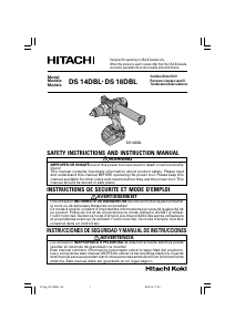 Mode d’emploi Hitachi DS 14DBL Perceuse visseuse