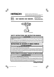 Manual de uso Hitachi DS 14DSFL Atornillador taladrador