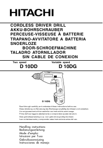 Manual de uso Hitachi D 10DD Atornillador taladrador