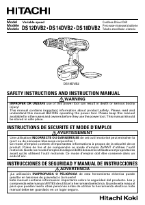 Manual de uso Hitachi DS 12DVB2 Atornillador taladrador
