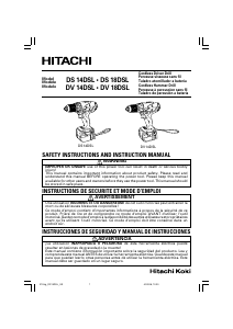 Bruksanvisning Hitachi DS 14DSL Borrskruvdragare