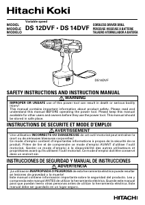 Mode d’emploi Hitachi DS 12DVF Perceuse visseuse