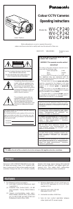 Handleiding Panasonic WV-CP240 Beveiligingscamera
