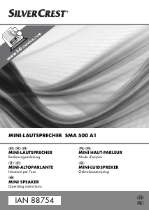 Bedienungsanleitung SilverCrest IAN 88754 Lautsprecher