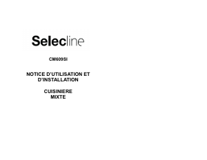 Mode d’emploi Selecline CM609SI Cuisinière