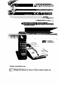 Manual Panasonic KX-T3726E Wireless Phone