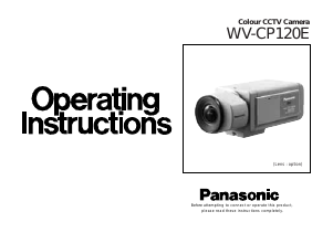 Handleiding Panasonic WV-CP120 Beveiligingscamera