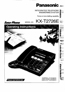 Manual Panasonic KX-T2726E Phone