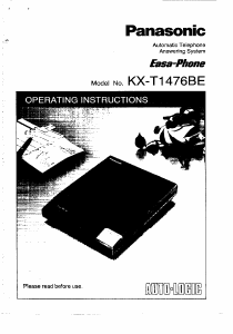 Manual Panasonic KX-T1476BE Answering Machine