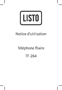 Mode d’emploi Listo TF-264 Téléphone