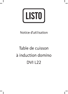 Mode d’emploi Listo DVI L22 Table de cuisson