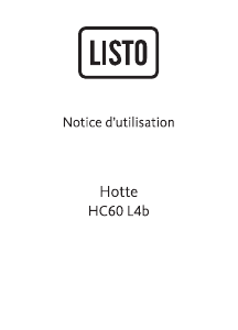 Mode d’emploi Listo HC60 L4b Hotte aspirante