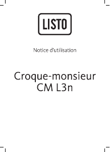 Mode d’emploi Listo CM L3n Grill