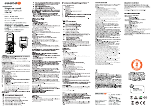 Mode d’emploi Essentiel B Tribu Duo Téléphone sans fil