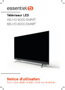 Mode d’emploi Essentiel B 55UHD-A6000 Téléviseur LED