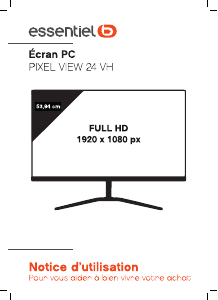 Mode d’emploi Essentiel B Pixel View 24 VH Moniteur LED
