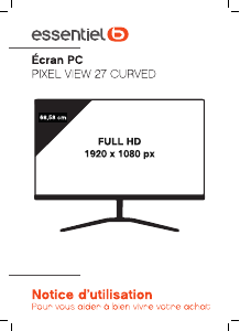 Mode d’emploi Essentiel B Pixel View 27 CURVED Moniteur LED