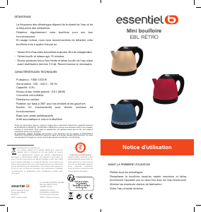 Mode d’emploi Essentiel B EBL Retro Bouilloire