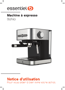 Mode d’emploi Essentiel B EXP 1 Bahia Machine à expresso