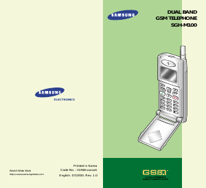 Bruksanvisning Samsung SGH-M100SA Mobiltelefon