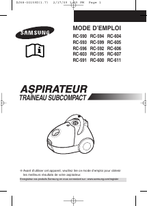 Mode d’emploi Samsung RC-605 Aspirateur