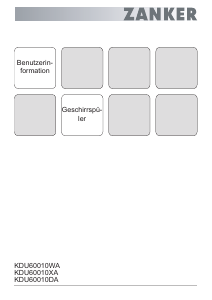 Bedienungsanleitung Zanker KDU60010DA Geschirrspüler