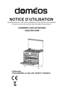 Mode d’emploi Doméos CGGL13VE-DOM Cuisinière