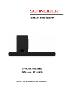 Manual de uso Schneider SC100SND Sistema de home cinema