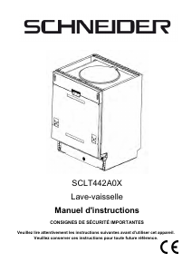 Mode d’emploi Schneider SCLT442A0X Lave-vaisselle