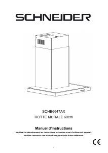 Mode d’emploi Schneider SCHB6647AX Hotte aspirante