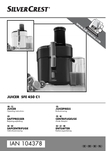Manual SilverCrest IAN 104378 Juicer