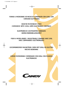 Manuale Candy MIC 302 EN Microonde