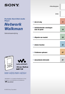 Handleiding Sony NW-HD5 Walkman Mp3 speler