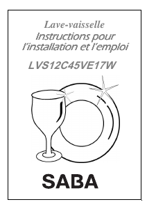Mode d’emploi SABA LVS12C45VE17W Lave-vaisselle