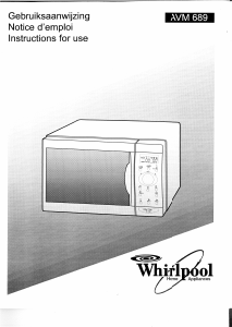 Bruksanvisning Whirlpool AVM 689 Mikrovågsugn