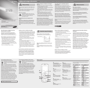 Bruksanvisning Samsung GT-S3100 Mobiltelefon
