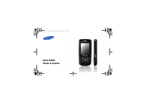 Mode d’emploi Samsung SGH-D900B Téléphone portable