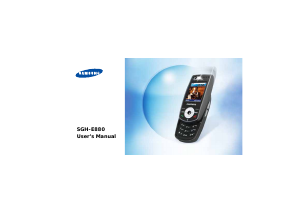 Handleiding Samsung SGH-E880 Mobiele telefoon