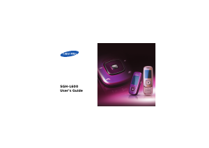 Handleiding Samsung SGH-L600 Mobiele telefoon