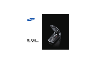 Mode d’emploi Samsung SGH-S401I Téléphone portable