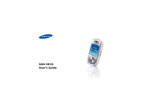 Bruksanvisning Samsung SGH-X810 Mobiltelefon
