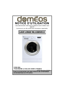Mode d’emploi Doméos ML1208VE13 Lave-linge