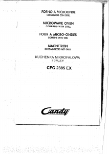 Manuale Candy CFG 2385 EX Microonde